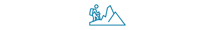 Icon of a person hiking